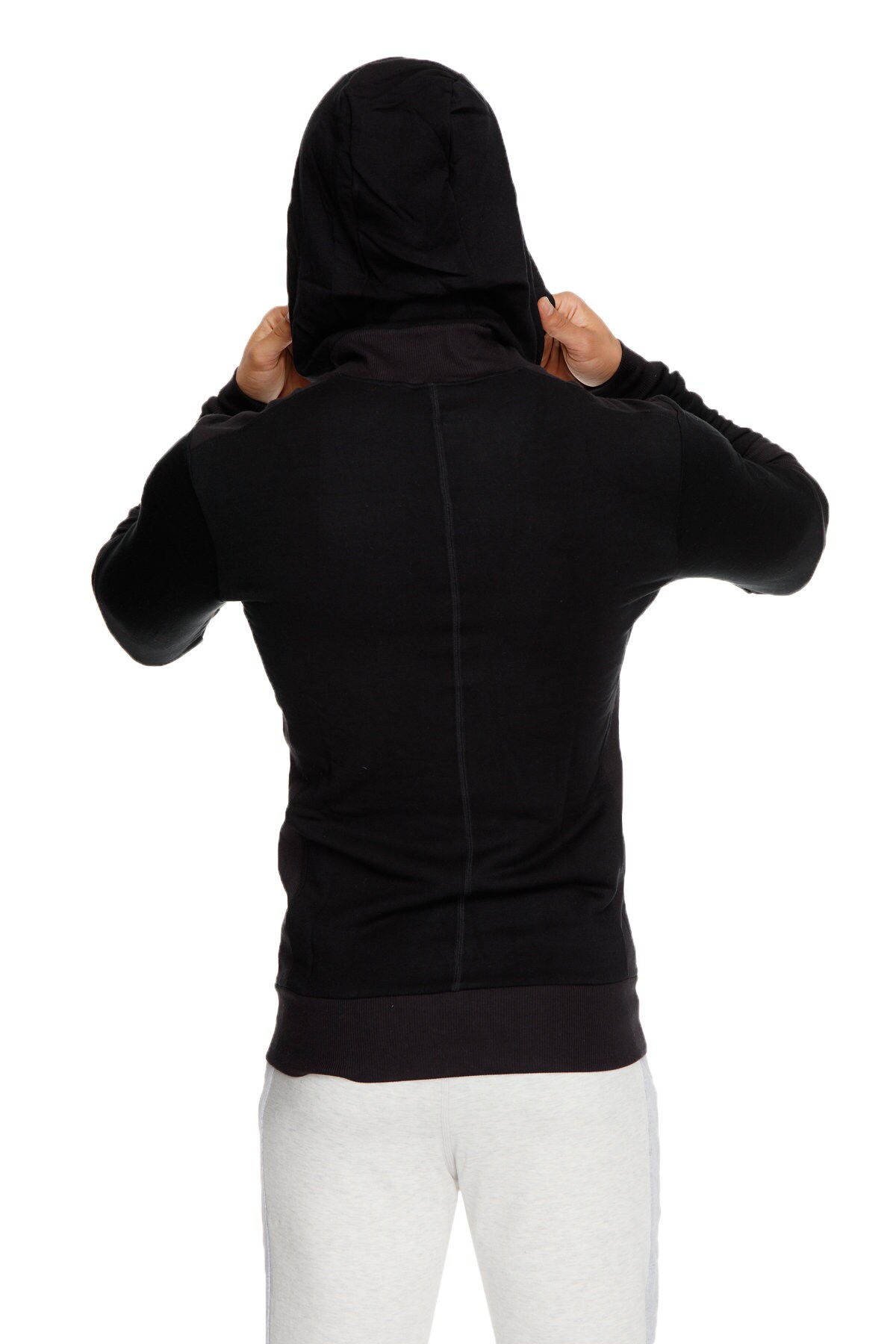 **Winter Collection** Mid-Weight LUXURY-Fleece Form-fit Crossover Yoga Track Hoodie (Army Green)