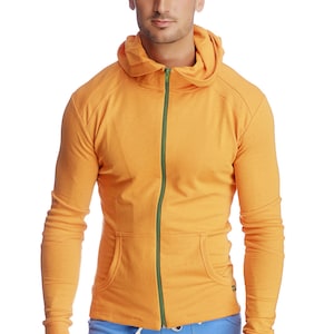 Form-fit Crossover Yoga Track Performance Hoodie (Sand w/Chocolate)