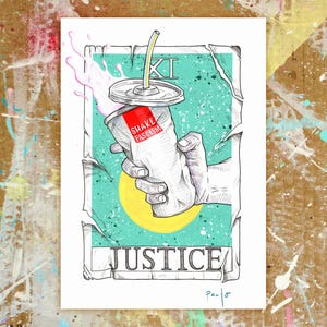 Shake Fascism - Impresión de cartas del Tarot disponible en A4, A5 y pegatinas