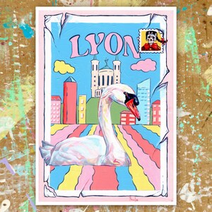 Lyon - impression d'art au format A4 et A5