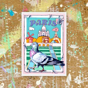 Paris - impression d'art de ma peinture originale en A4 et A5