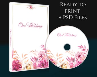 Instant Download Wedding CD/DVD disc Label - Modèle de couverture