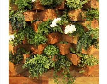 Vertical garden, vertical planter, wall planter, hanging planter, outdoor planter, indoor planter, rustic planter, wooden planter