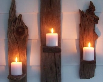 Rustic wall sconces, wall sconces, modern wall sconces, wooden sconces, wooden wall sconces, primitive sconces, PAIR OF 2