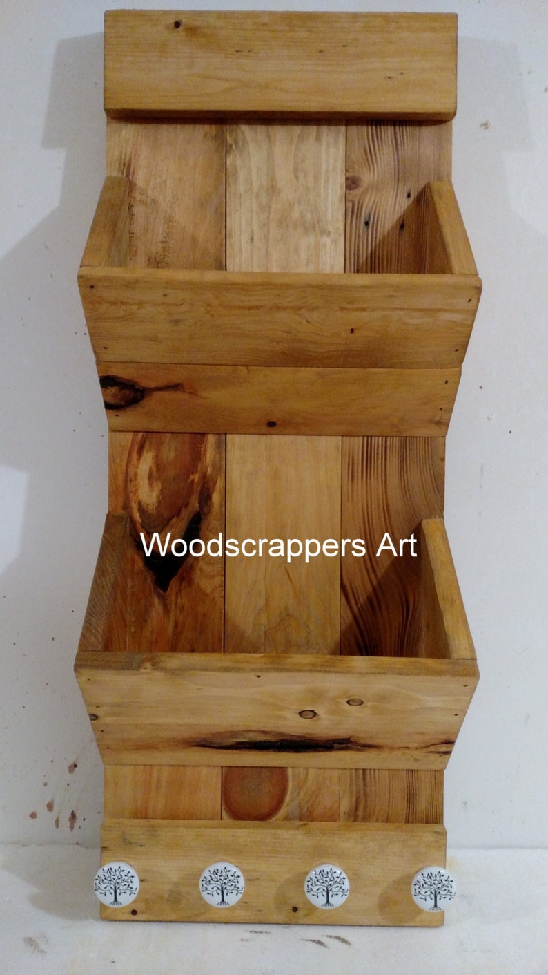 Mail organizer,pallet mail organizer,wall organizer,menu organizer,entryway organizer,rustic organizer,wall shelves,wooden mail organizer image 5