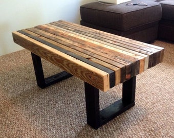 Coffee table, side table, rustic end table, bedside table, counter top, night stand, nightstand,   handcrafted reclaimed wood coffee table