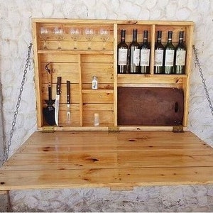 Bar Cart, Liquor Cabinet, Industrial 