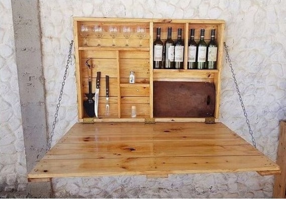 Murphy Bar wall Bar tiki Bar Rustic Murphy Bar Rustic Wall Bar