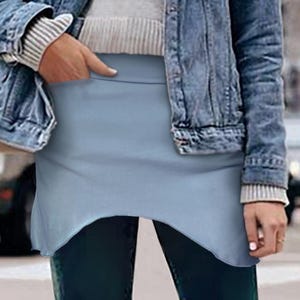 ALL NEW SPANDEX Audrey Hipburn Booty Shawl, Sleek Lightweight Stretch Skirt for Women, Festival skirt, shirt extender, layering skirt