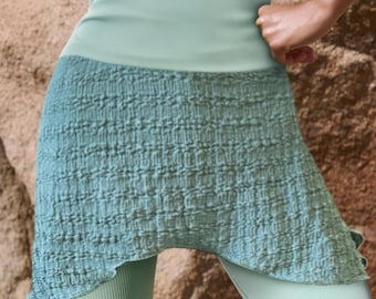 NOVO Xale Audrey Hipburn Sage Crinkle Booty, extensor de blusa, saia para sobreposição, presente para ela