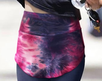 Xale Isabella Tie Dye Sangria, Saia de Yoga, Extensor de Camisa