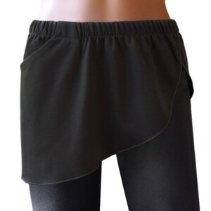 Black Spandex Stella Pocket Booty Shawl, leggings skirt, layering skirt, yoga skirt image 2
