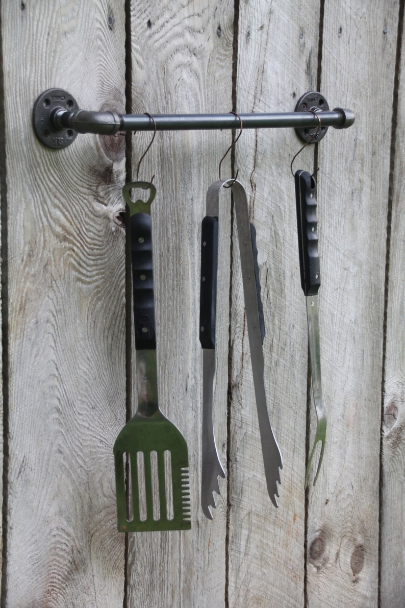 3 Piece Kitchen Set Pipe Pot Rack Paper Towel Holder Etsy