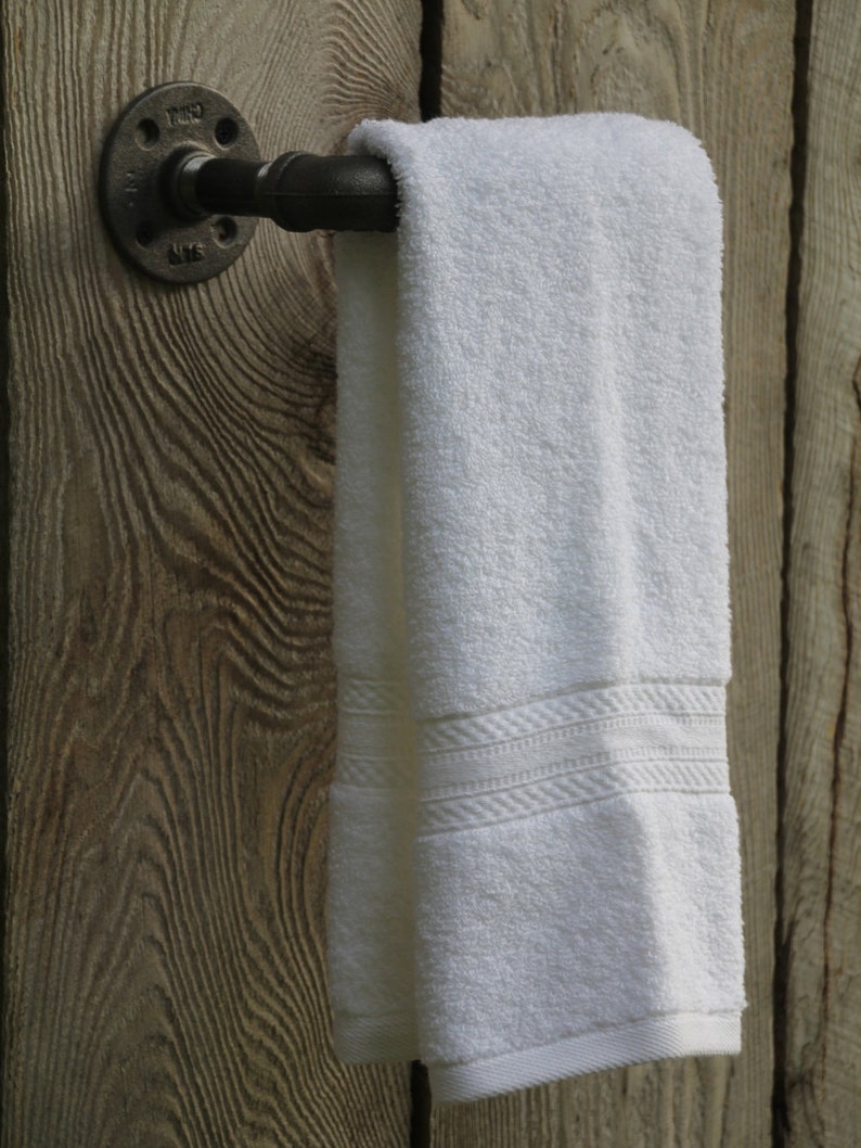 towel rod Rustic Cottage Chic style 12 Bathroom Pipe Hand Towel Holder towel rack