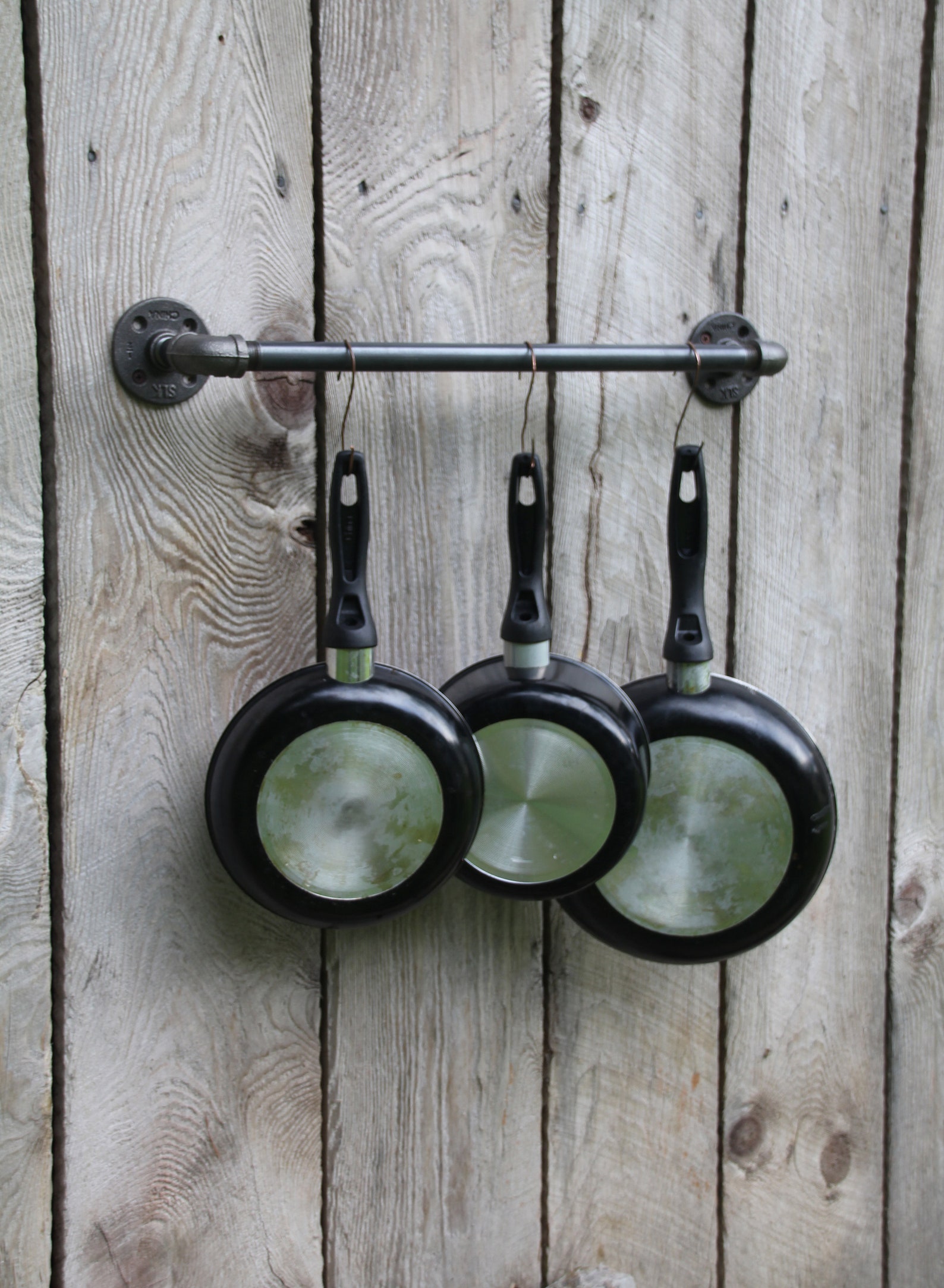 24 Kitchen Pipe Pot Rack Holder Rustic Cottage Style Etsy