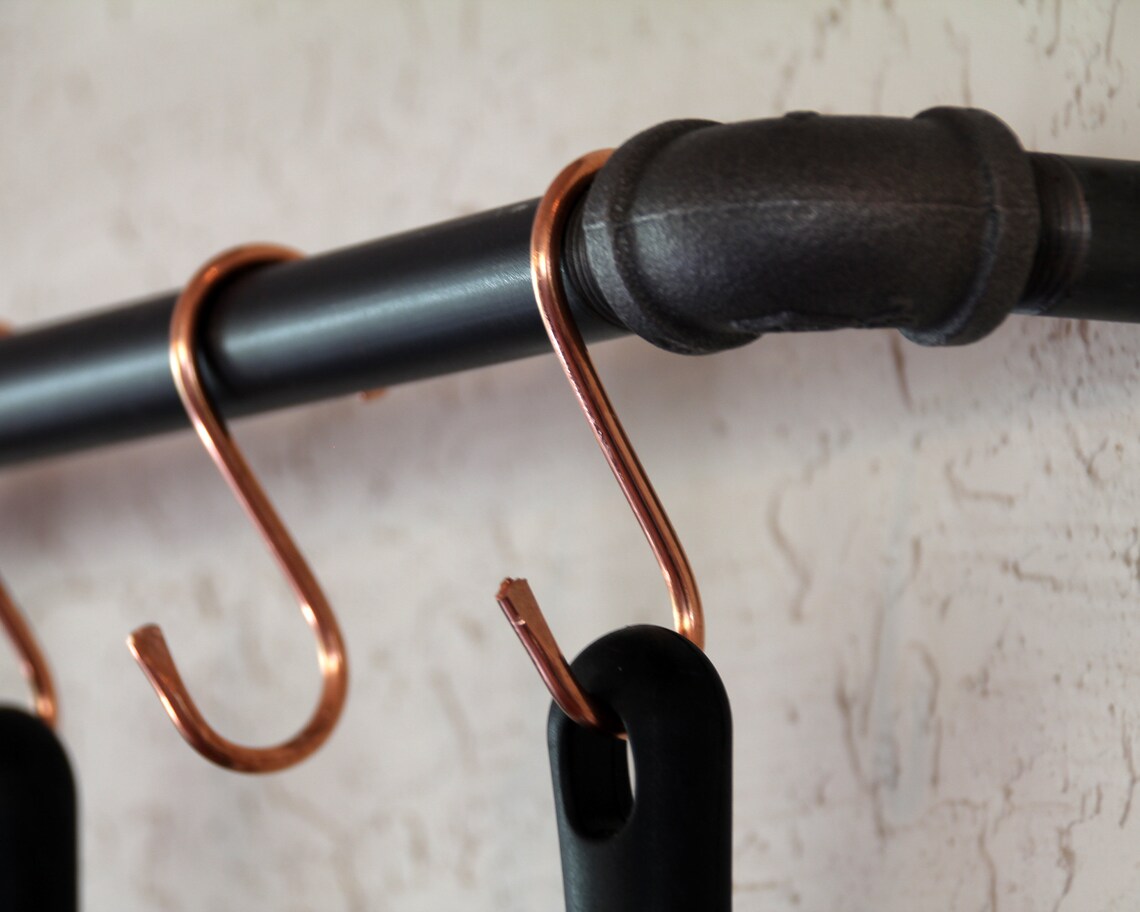 Copper S Hooks for Pot Rack Hanging Hooks for Kitchen Etsy