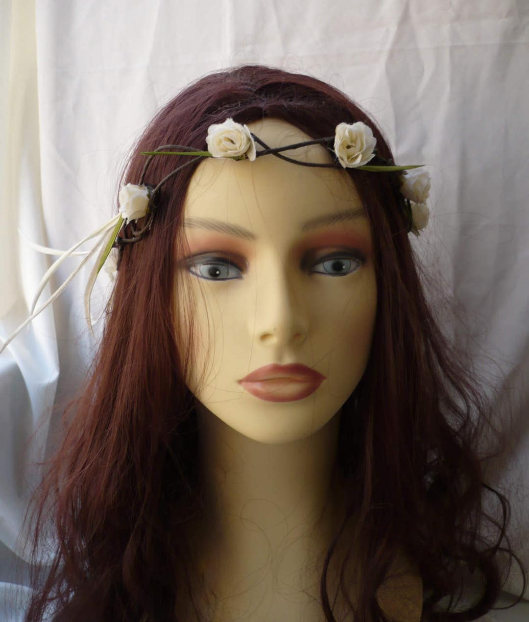 Flowers Crown With Feathers Flowers Crown Bride Flowers Etsy
