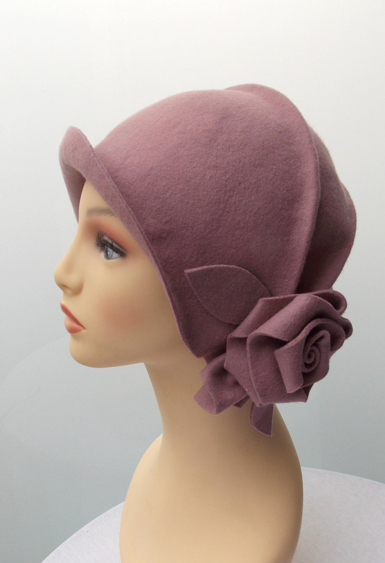Cloche Hat 20s Hat 20s Style Hat Felt Hat Wool Hat Etsy