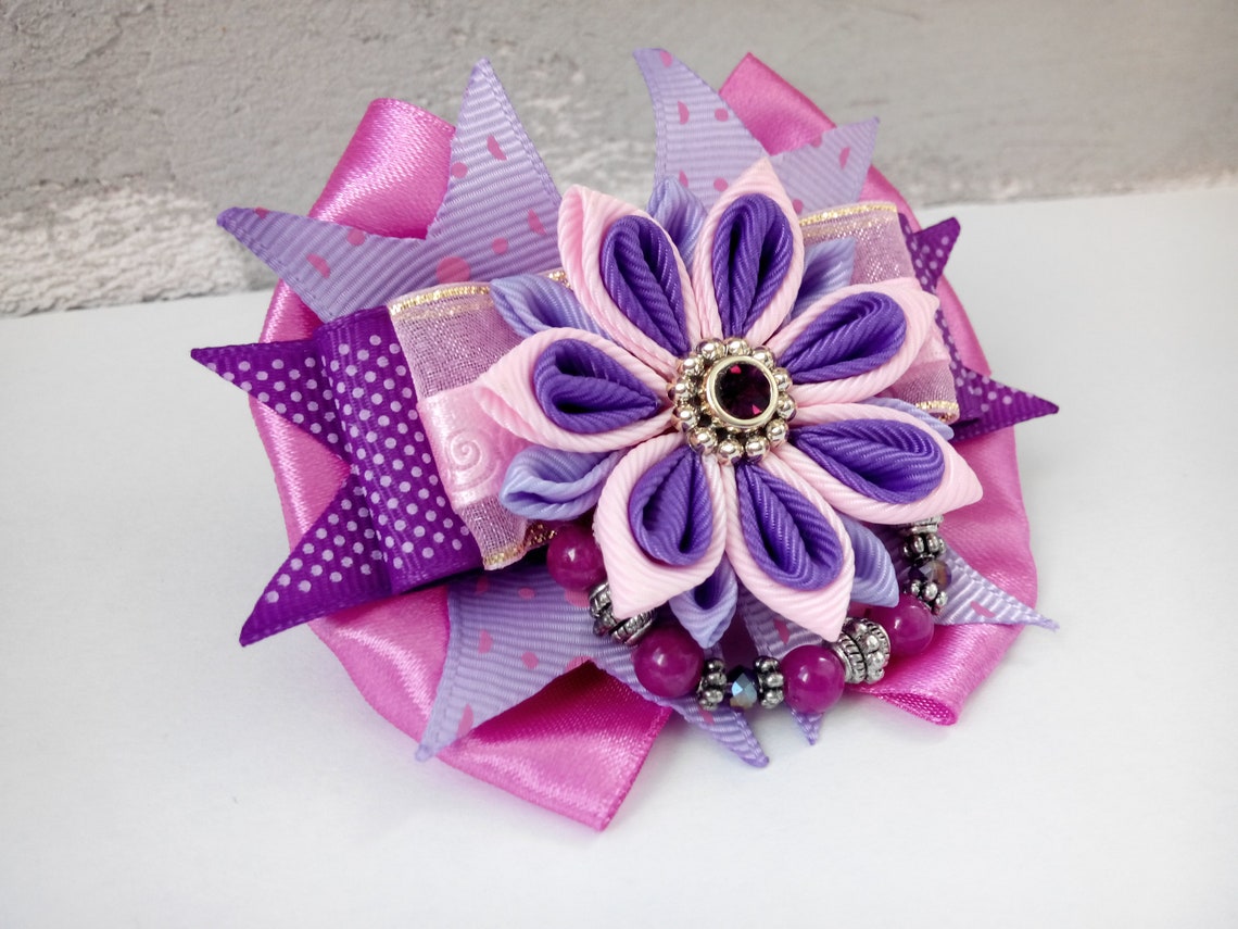 Flowers hair accessories/French barrette hair clip/School hair Etsy