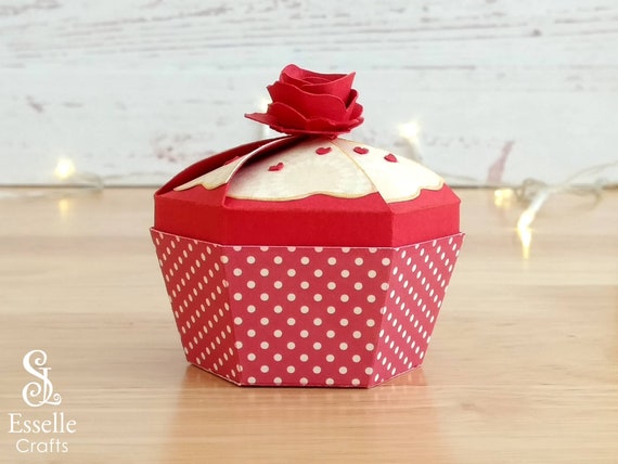 Download Cupcake Favour Box Svg Pdf Template Cupcake Tea Party Box Etsy