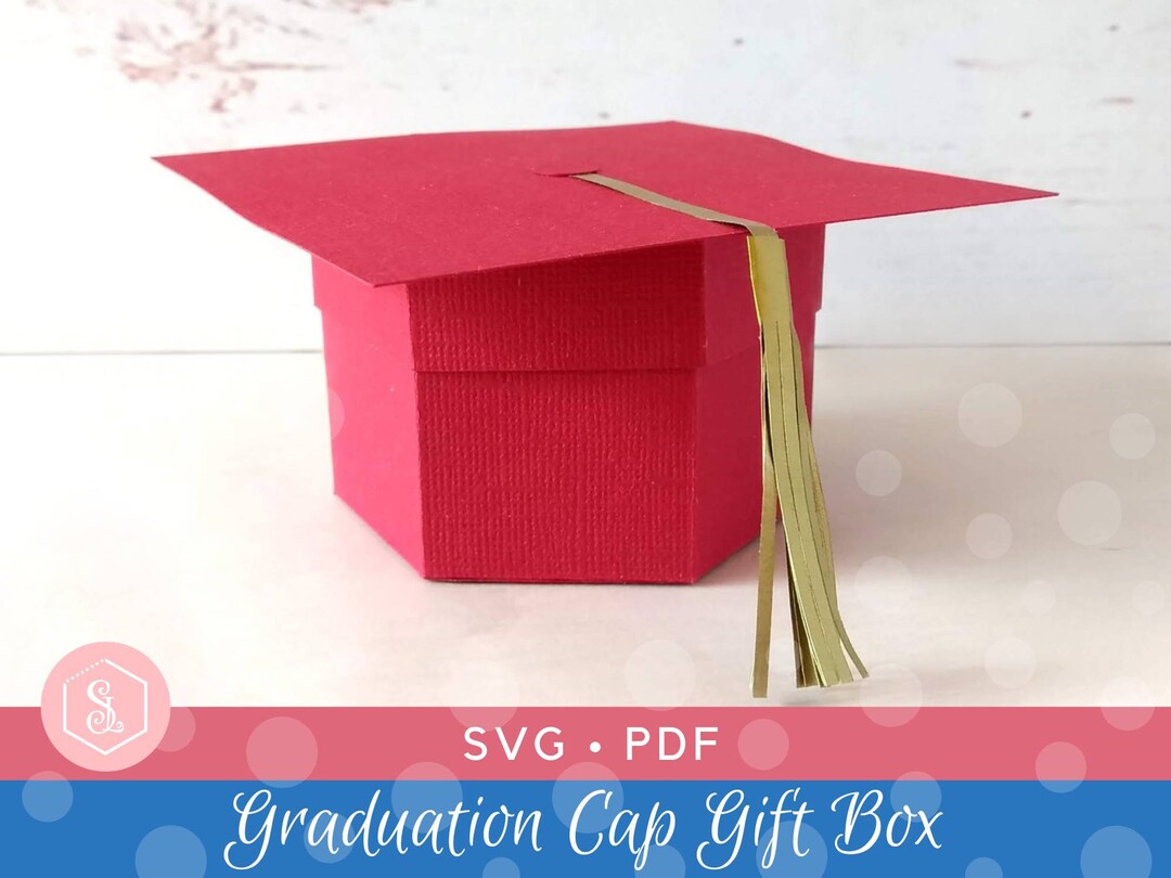 Graduation Cap Gift Box SVG PDF Templates. Mortar Board Gift Etsy