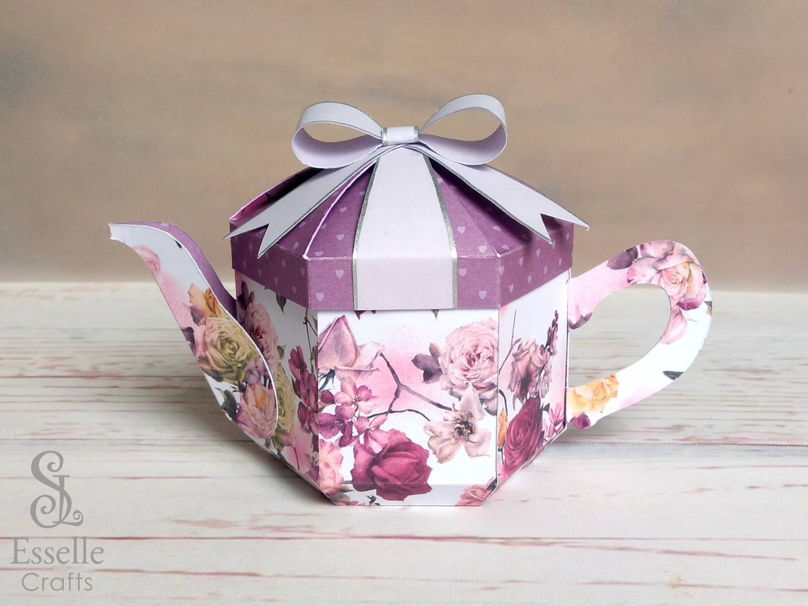 Present Teapot Box SVG PDF Template. Novelty Teapot. Etsy UK