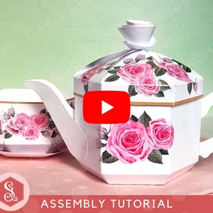 Printable PDF Rose Tea Party Set