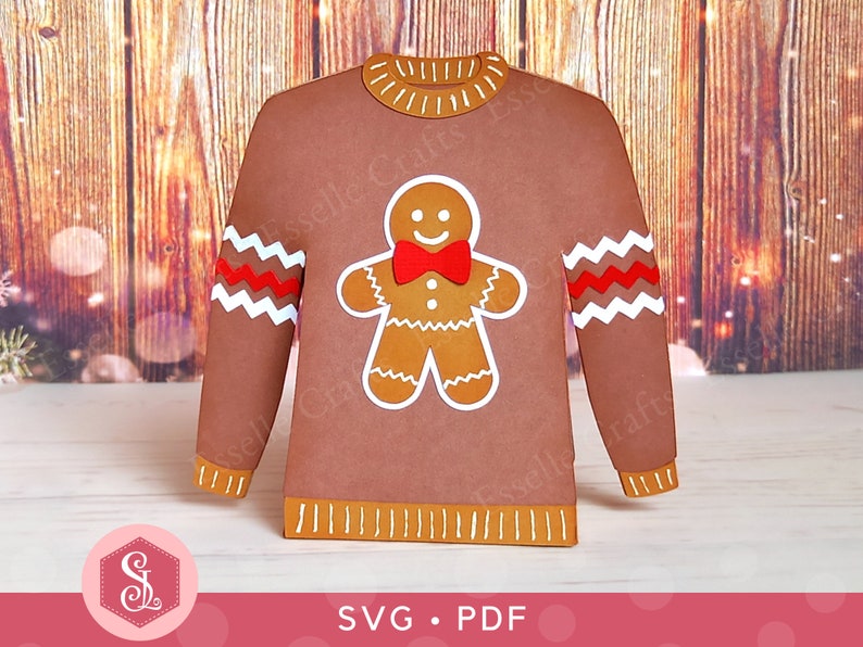 Novelty Christmas Jumper Ugly Sweater Paper Craft Gift Box Bundle