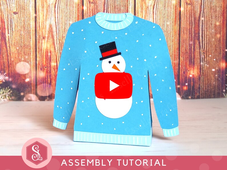 Novelty Christmas Jumper Ugly Sweater Paper Craft Gift Box Bundle