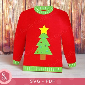 Novelty Christmas Jumper Ugly Sweater Paper Craft Gift Box Bundle