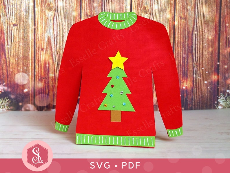 Novelty Christmas Jumper Ugly Sweater Paper Craft Gift Box Bundle