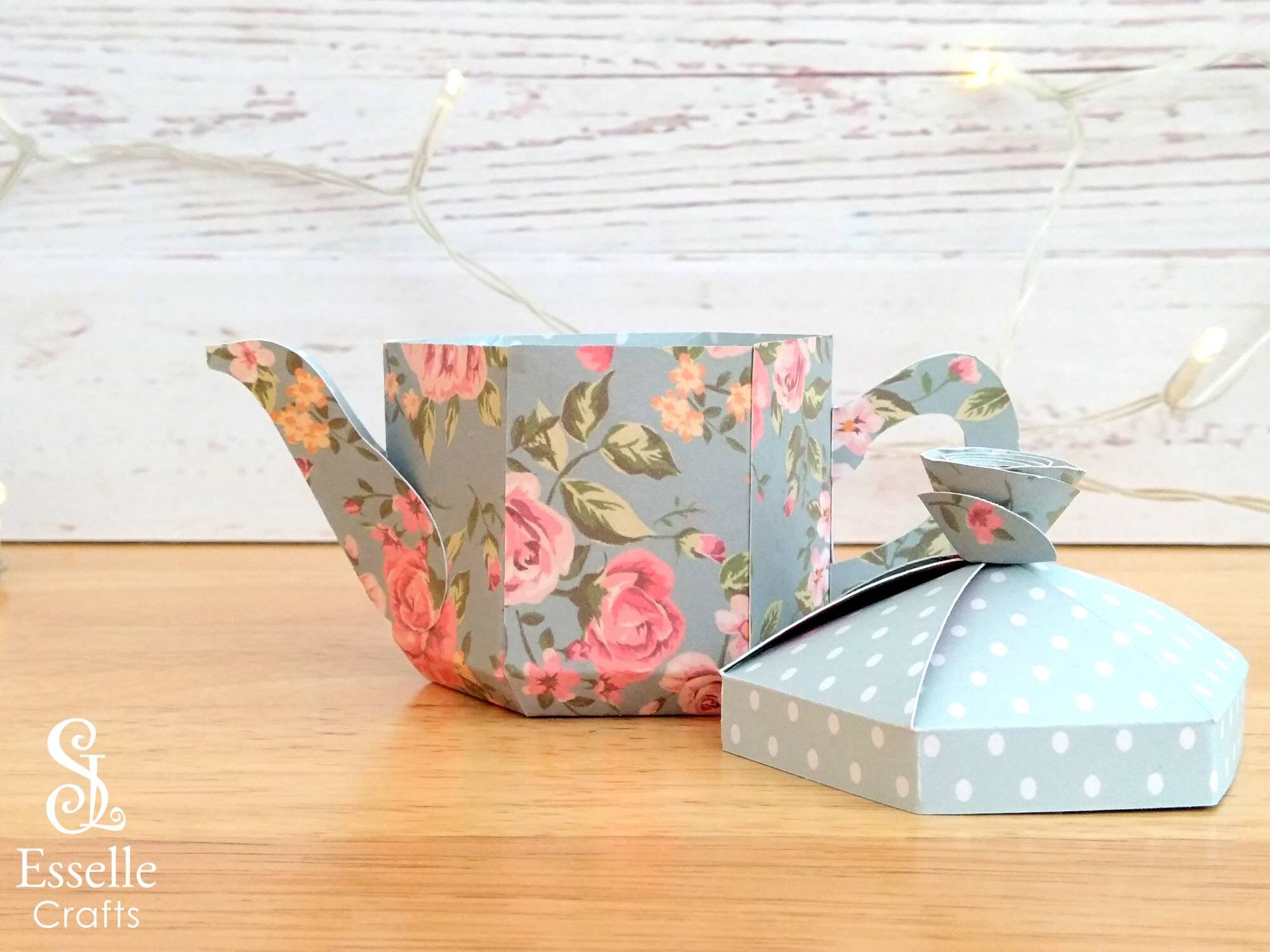 Teapot Favour Box SVG PDF Template. Tea Party Gift Box. Etsy Australia