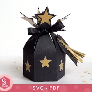 Graduação Star Box SVG + Modelos PDF. Caixa de presente de formatura. Arquivo de corte Cricut. Graduação 2023 SVG. Modelo de caixa de lembrancinhas de formatura.