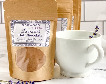 Mini Lavender Hot Chocolate 25 count favors - Wedding Favors for Guests- Bridal Shower Favors- Birthday Party Favors- Gift for Guests