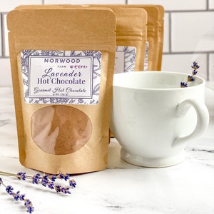 Mini Lavender Hot Chocolate 25 count favors - Wedding Favors for Guests- Bridal Shower Favors- Birthday Party Favors- Gift for Guests