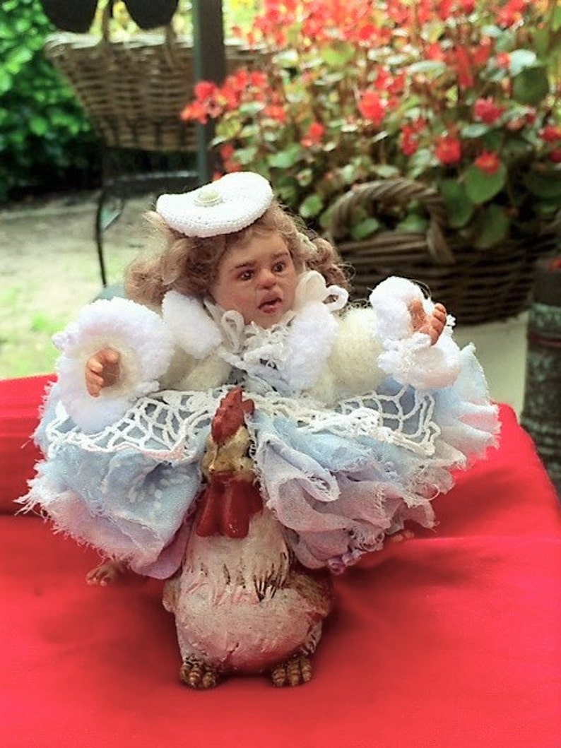 OOAK Miniature Doll Polymer Clay , OOAK Art Doll, Realistic,mini Babies