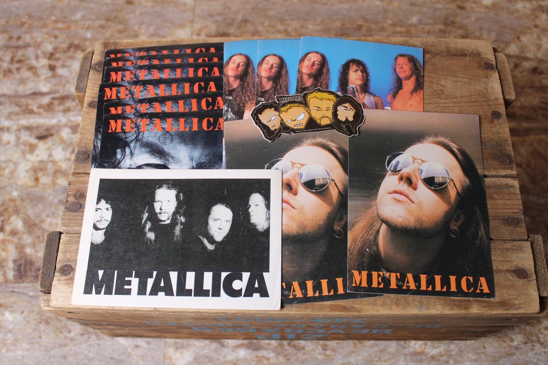 Vintage Metallica Sticker Lot - 13 Retro Rock and Roll Band Authentic ...