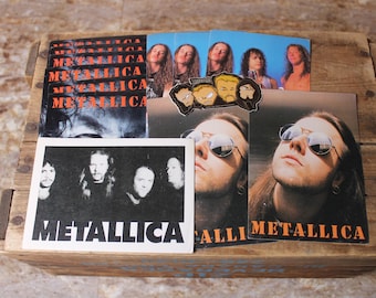Vintage Metallica Sticker Lot - 13 Retro Rock and Roll Band Authentic Stickers