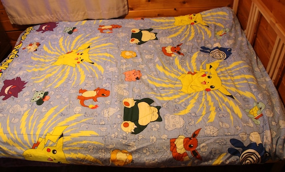 1998 Pokemon 3 Piece Twin Bedding Set, Pokemon Twin Bedding Set