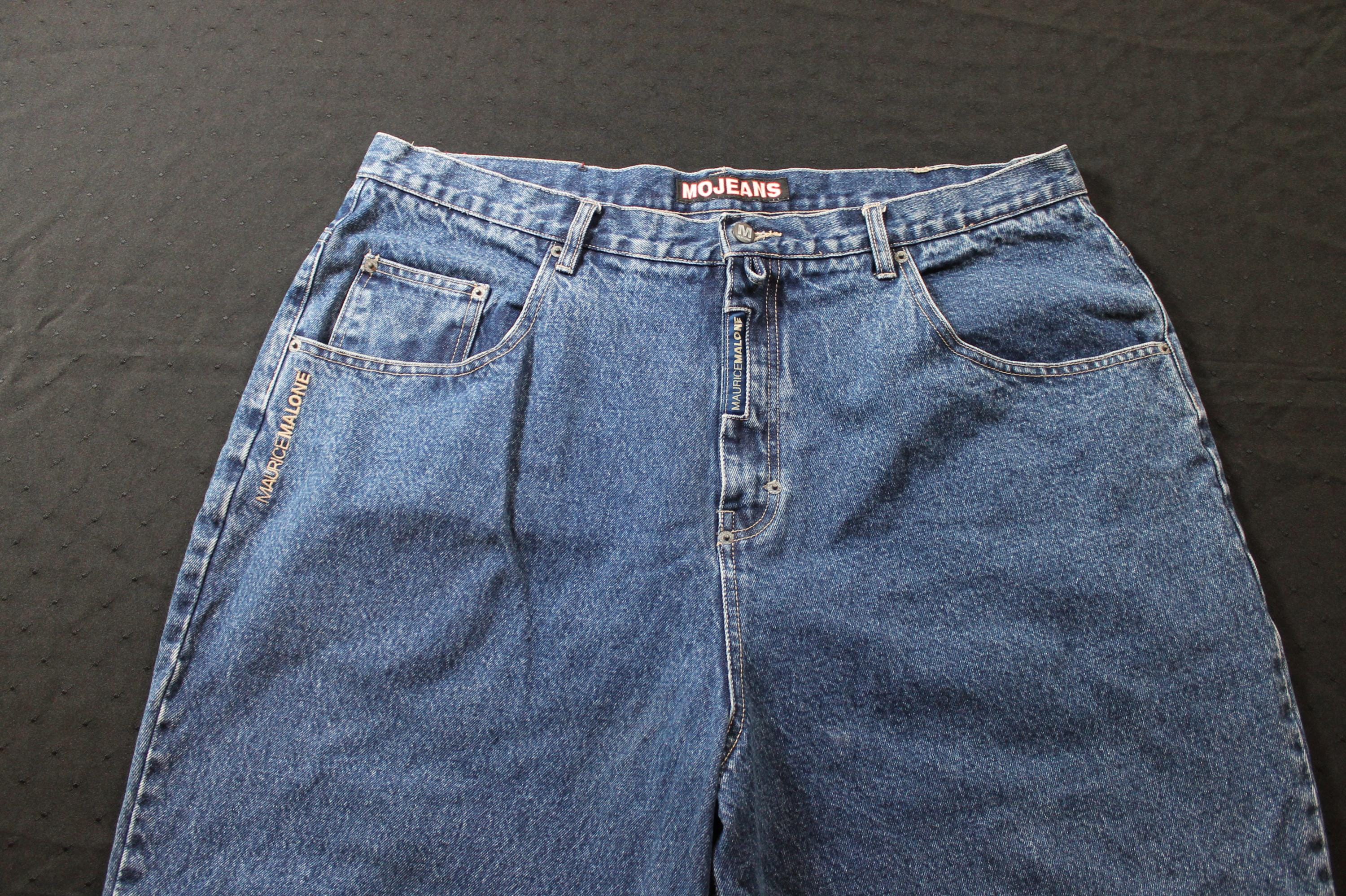 Vintage Maurice Malone Mojeans Blue Jeans Denim 90s Hip Hop Baggy