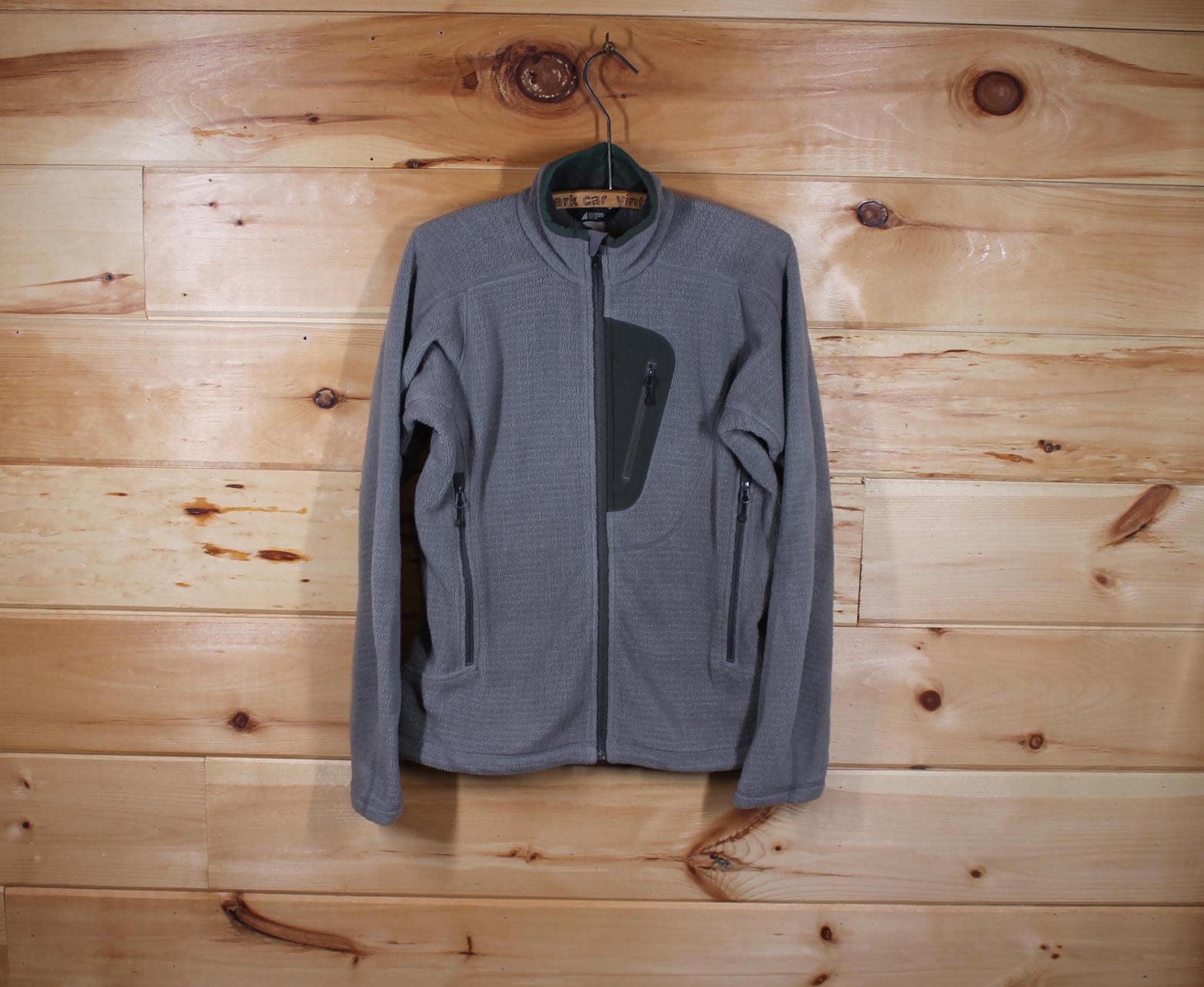 Vintage Mountain Equipment Co-op MEC Grey Fleece Full Zip Light
