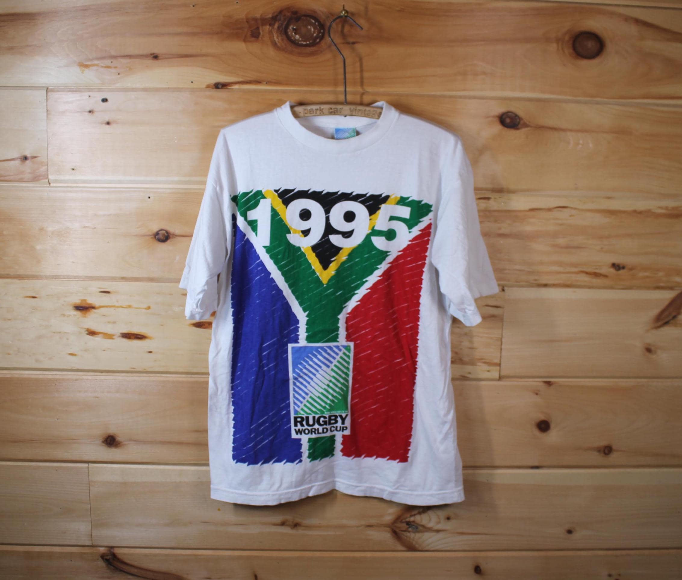 Vintage 1995 Rugby World Cup South Africa White T-shirt Adult Size