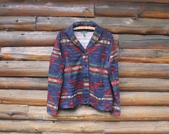Chaqueta blazer con botones vintage de Ralph Lauren LRL Jeans Co. para mujer, talla XL