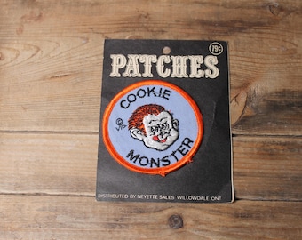 Vintage Cookie Monster Sew On Patch New Old Stock