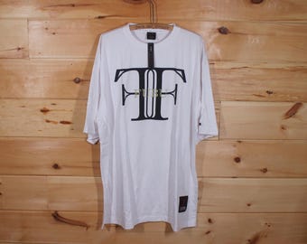 Vintage FUBU New With Tags The Collection 90s Hip Hop Streetwear White T-Shirt Adult Size XXL