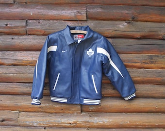 Vintage Kids Nike Toronto Maple Leafs NHL Hockey Full Zip Jacket Size M 10/12