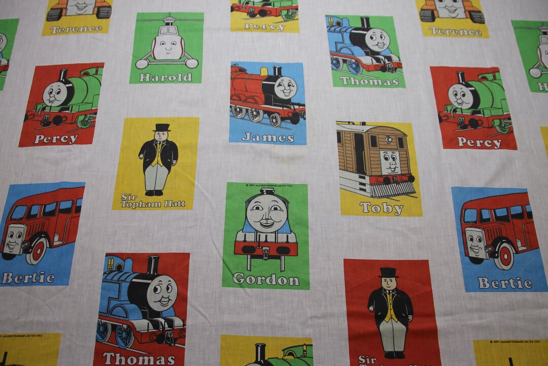 Vintage 1992 Thomas the Train and Friends Themed Flat Twin Size Bed Sheet Nice Etsy
