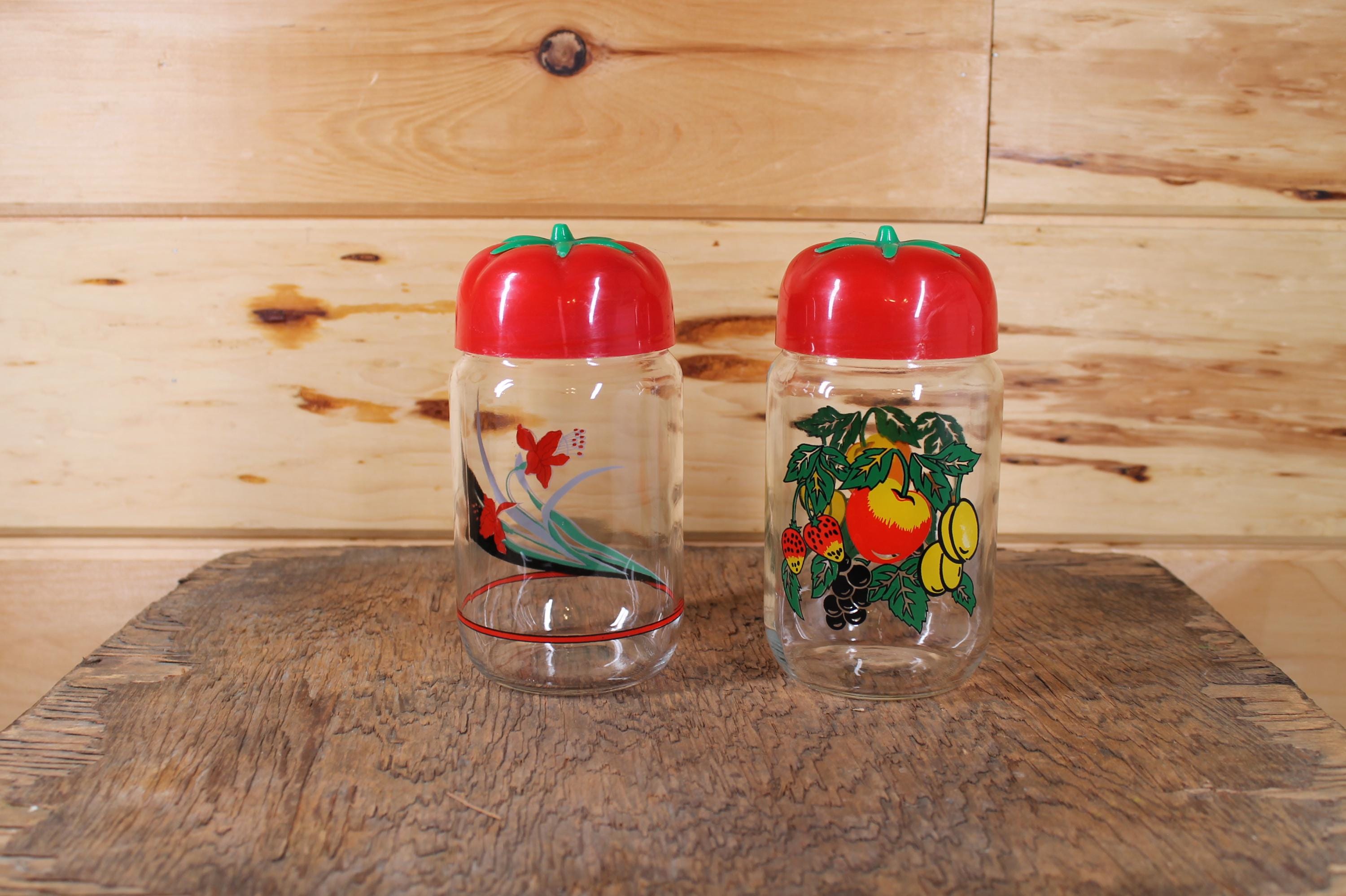 Lot De Bocaux Vintage Années 70 – Solmaz Mercan, Déco Tomate Et Fruit