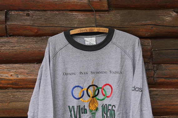 Vintage Adidas Olympic Centennial Collection Swimming Stadium Grey