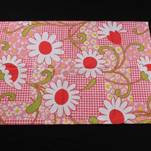 Vintage Pink and Red Flower Floral Hippie Pattern Pillowcase